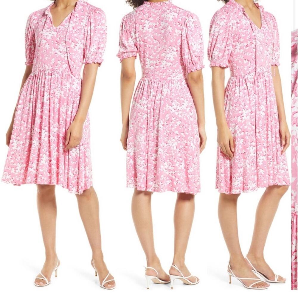 Draper James Nancy Shadow Dress‎ Pink Floral